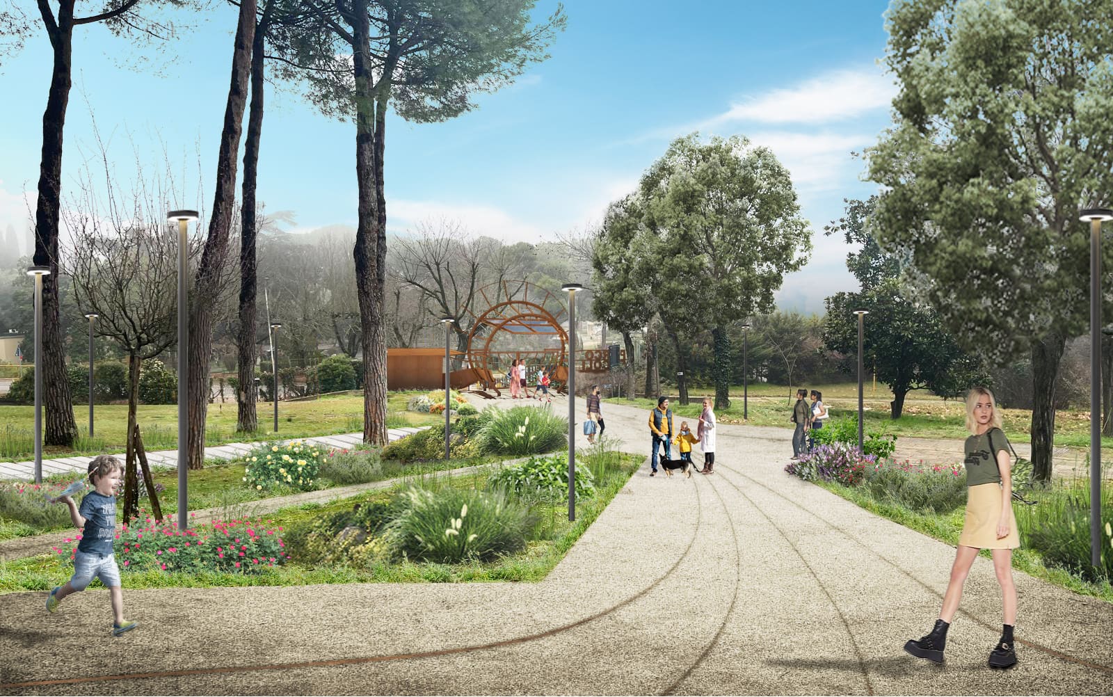 Ingresso Parco Termale — vista d'insieme del parco